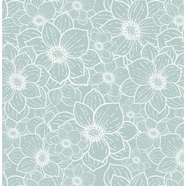 GloryTik Peel and Stick Wallpaper Boho Green Floral Contact Paper Removable Self Adhesive Wall Paper Stick on Wallpaper for Bedroom Bathroom Cabinets Decor Vinyl Paper 17.3"× 197"