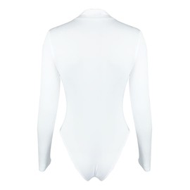 SHEKINI Women Shapewear Bodysuit Tummy Control Full Body Shaper Shaping Leotard Tops with Zip Turtleneck Classic Solid Colour Shirt for Women