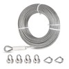 3/8" Stainless Steel Cable, 50FT Wire Rope, 7X 19 Strands