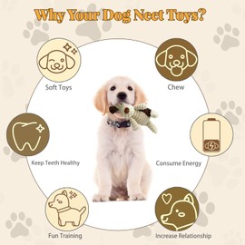 LDRYWW Dog Squeaky Plush Toys Puppy Toys, Assortment Value Bundle Animal Pet Toy for Small Medium Dogs, Stuffed Puppy Chew Toy, Cute Dog Gift Toys (B)