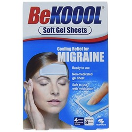 BeKoool Be Koool Gel Sheets for Adults Migraine, 4 Count (Pack of 3)