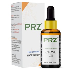 PRZ Clove Essential Oil - Pure Natural & Therapeutic Grade Oil for Aromatherapy Body Massage, Skin Care & Hair Care, 30 ml