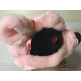Bear Associates Inc. Amanda Panda Bear Head Band Ear Muffs Warmer Wear Pink Adjustable NWT VTG