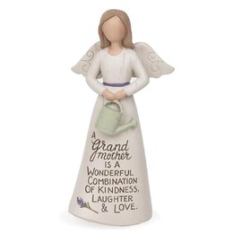 Blossom Bucket Graceful Sentiments Wonderful Combination Grandmother Angel Figurine, 5.25-inch Height, Resin, Home, Home Décor