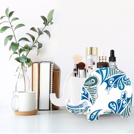 MOKANI Desk Supplies Organizer, Elephant Pencil Holder Multifunctional Office Accessories Desk Decoration with Cell Phone Stand for Smartphone,Christmas Gifts For Kids, Girls, Boys, Women