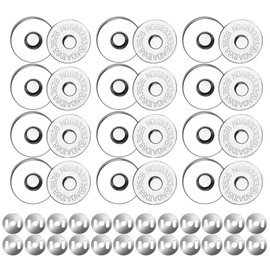 Pack of 24 Magnetic Buttons, Magnetic Bag Fasteners, 14 mm Press Studs, Magnetic Clasps for Bags, Magnetic Closures for Bags, Suitable for Handbags, Wallets, Coats, Jackets, Windbreakers