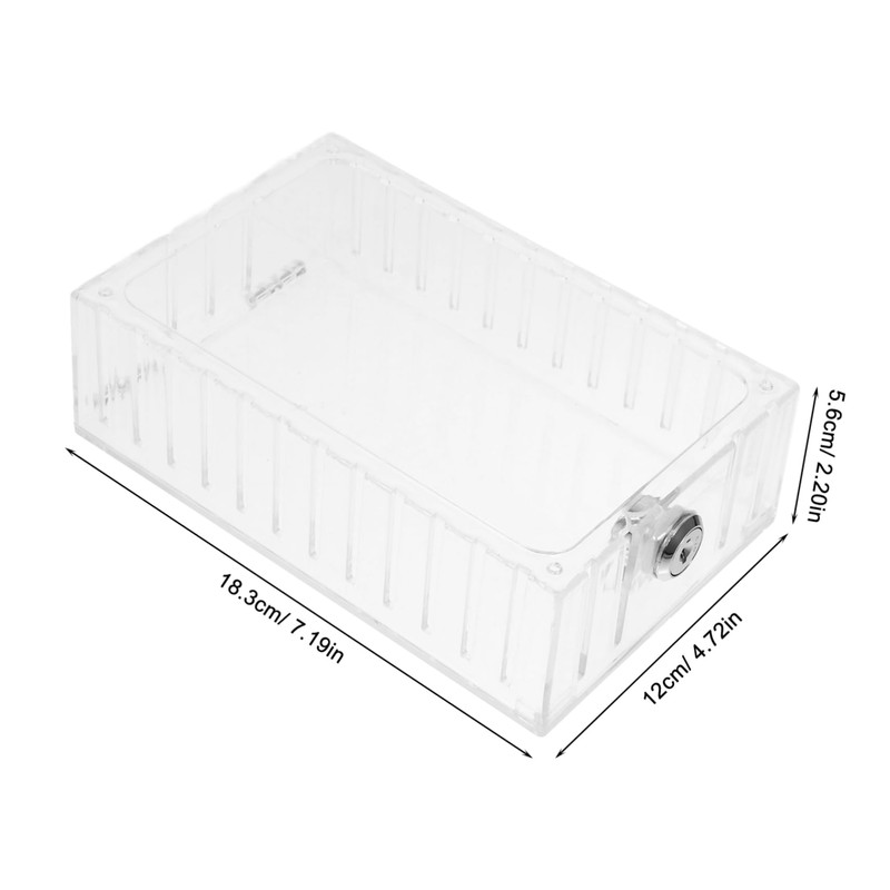 Operitacx Transparent Locking Thermostat Cover with Key Air Conditioner Thermostat
