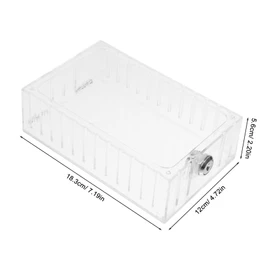 Operitacx Transparent Locking Thermostat Cover with Key Air Conditioner Thermostat Guard Wall Mounted Lockable Protector Easy Installation Airflow Design