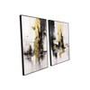 SAFERRYHOME Framed Abstract Wall Art - Black and Gold Wall