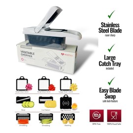 HEARTHLY Multifunctional 22-in-1 Vegetable Chopper, Egg Slicer, French Fry Cutter Potato Slicer, Kitchen Gadgets, Salad Chopper, Food chopper with container, veggie slicer,