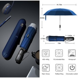 Mini Travel Folding Umbrella for Purse - UPF 50+ Sun & Rain UV Protection, Windproof Small Compact Lightweight Design Fits in Pocket or Bag, Portable Wallet Parasol for Commuter, Men Women Boys Girls