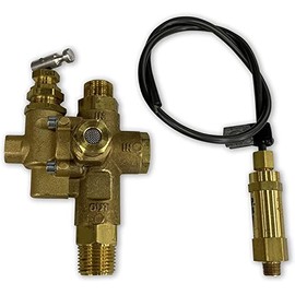 Gas air Compressor pilot unloader check valve combo 100-125 with 36" throttle cable