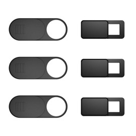 Cubierta Webcam , 6 Tapas Webcam Cover Deslizantes UltraFinas para Cámara Web de Portátil, iMac, MacBook Pro, Mac, Ordenador, SmartPhone, Tablets Protege tu Privacidad y Seguridad (Negro)
