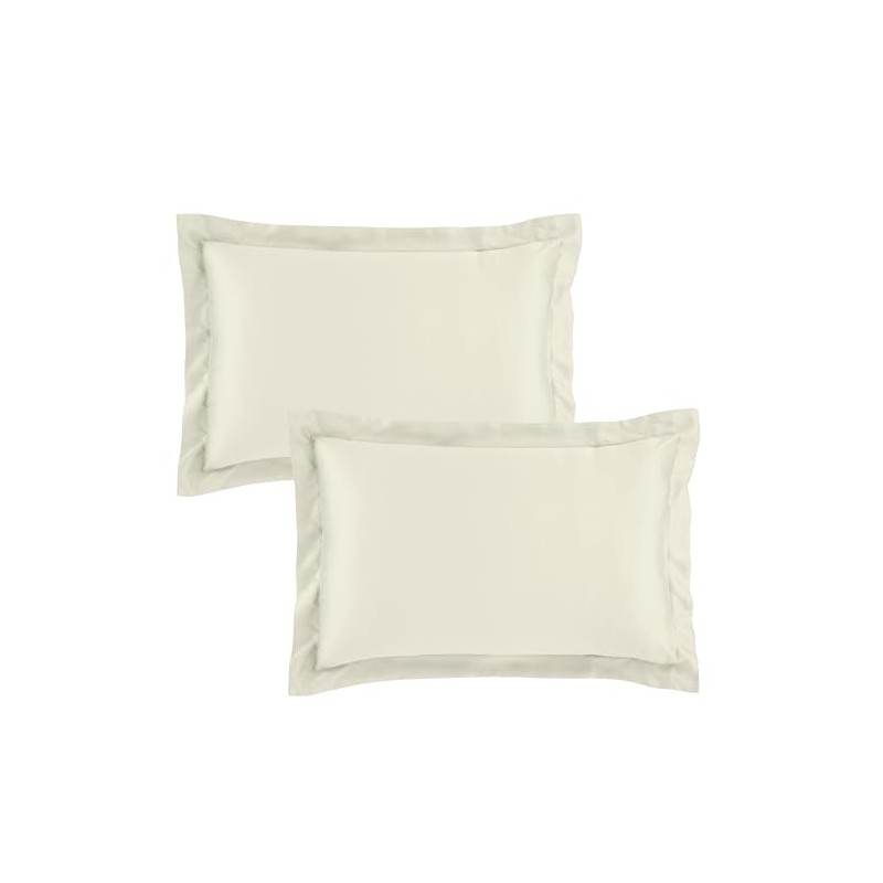 Catherine Lansfield Silky Soft Satin Oxford Pillow case Pair Champagne