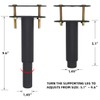 4 PCS Adjustable Height Center Support Leg for Bed Frame,