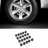 DERCLIVE 20pcs 17mm Plastic Wheel Bolt Nut Cover Caps with