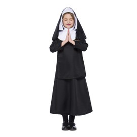 JUNDOMECY Halloween Cosplay, Children, Sister, Nun, Virgin, Girl, Costume, Halloween Costume, Kids, Monk, Pastor, Missionary, Maria, Choir, Children's Costume, Event, Party, School Festival, Cultural
