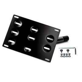 x xotic tech Tow Hook License Plate Screw On Mount Bracket Compatible with Jaguar XF 2009-up, XE 2017-up (Black)
