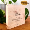 Schwester Geschenk - Glück ist Schwester wie dich Holzbild +