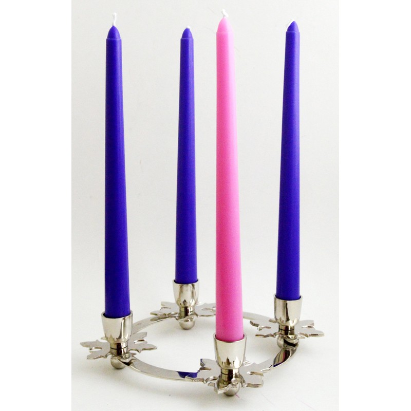 Biedermann & Sons Chrome Snowflake Advent Ring, 8-Inch Diameter