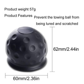 Dingzing 2 PCS Anhängerkupplung Abdeckung Gummi Anhängerkupplung Schutzkappe Kugelkopfkupplungen Schwarz Kugelschutzkappe Anhängerkupplung für PKW, LKW, Nutzfahrzeuge, Anhänger, Schiffe