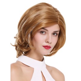 WIG ME UP - DW-2550A-MT-26L+22T Quality women's wig partial monofilament parting short lady wavy blonde mix highlights
