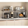 PTOFEQMKJ Kitchen Microwave Countertop Heavy Duty Stand (Routine Brown)