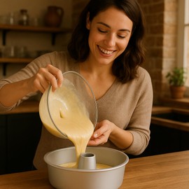 Molde Para Hornear Rosca de Aluminio Moldes Para Roscas de Reposteria Puedes hacer: Pan o Chocoflan Para hornear Repostería, Rosca Molde (22 CM)