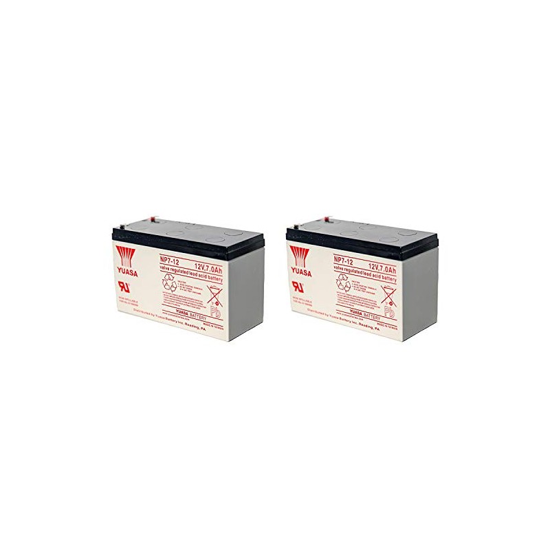 Yuasa NP7-12 12V 7AH Battery (2 Pack)