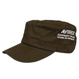 Avilex Work Cap, Men's Hat, Military Cap, Rail Cap, American Casual, Brand, Logo Embroidery, Khaki
