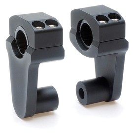 APE RACING Pivoting Handlebar Risers – 2'' Height Rise CNC Aluminum Mount for 7/8'' & 1-1/8'' Handlebars – Fits 7/8'' Stem Clamp Black