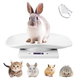 Digital Pet Scales Electronic LCD Scale for Small Animals with Tape Measure Multifunction Kitchen Bathroom Weight Scale Accurately Measure (Max 10kg)