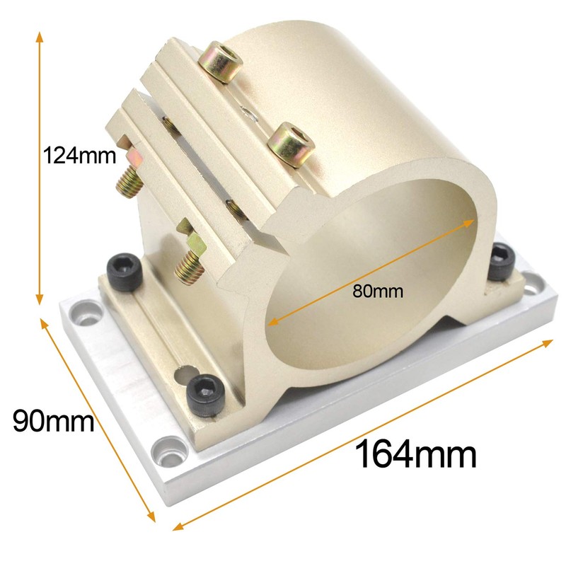 80mm CNC Spindle Motor Clamp Mount Bracket with Gantry Plat