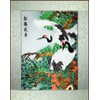 Grace Art, Large Asian Silk Embroidery Art Wall Hanging, Cranes