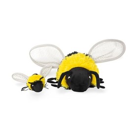 Generisch SKOGSDUVA Stuffed Toy Bumble Bee Black / Yellow in 21 cm, 8 cm or as a Set - Machine Washable (8 cm)