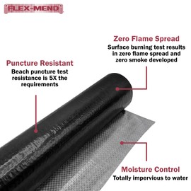 Lumintrail Mobile Flex Bottom Board Mobile Home Underbelly Wrap Repair | 48" x 100ft | Durable Polyethylene Vapor Barrier | with 4" x 108ft Flex Mend Bottom Board Repair Tape a Keychain Light