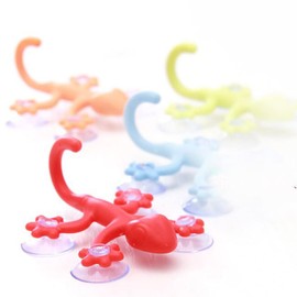 Gecko Hooks Powerful Four Suction Cups Hook Wall Hanger Decoration Bathroom Cartoon Hook for Bathroom and