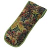 Heat-resistant Flat Iron Cover- Navy with Floral Pattern and Green