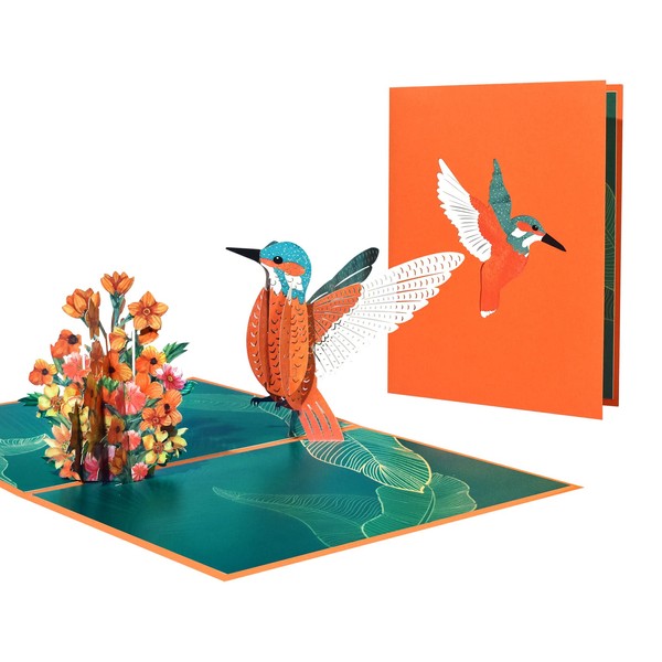 GREETING ART Hummingbird Pop Up Card,3D Greeting Card, Cards for Mom, Dad Wife Friends Colleague,Birthday Mothers Day Fathers Day Anniversary Thank You Greeting Card, All Occasions