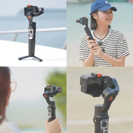 Domary iSteady Pro 4 3-Axis Handheld Sports Camera Gimbal Stabilizer Wireless Control Splash Proof Stabilizer Replacement for 11 10 9 8 7 6 5 4 3 OSMO Action One R
