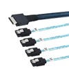 AoQhir OCuLink PCIe SAS SFF-8611 4i to 4X SATA 7P