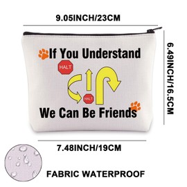 Rally Obedience Makeup Bag Dog Rally Gift Rally Sign Zipper Pouch Dog Sports Gift Dog Training Gift (You Understand UK)