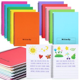 Henoyso 20 Pcs Primary Composition Notebook K-2 Bulk Spiral Primary Journal Drawing Handwriting Practice for Kids 4-6 Kindergarten 1st 2nd Grade Student Back to School Supplies (Stylish Color)