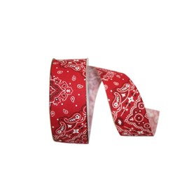 Reliant Ribbon 77263-065-09H Bandana West Ribbon, 1-1/2 Inch X 20 Yards, Red