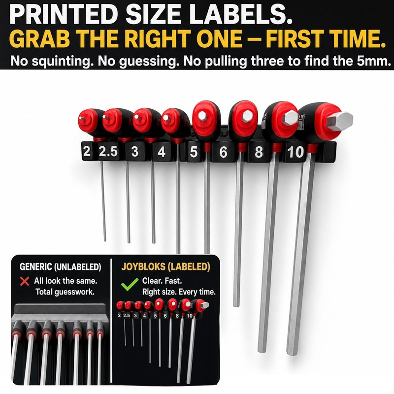 Joybloks Magnetic T-Handle Allen Wrench Holder
