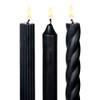 ILLUME Beautifully Done Unscented Assorted Candle Tapers 3-Pack, Black