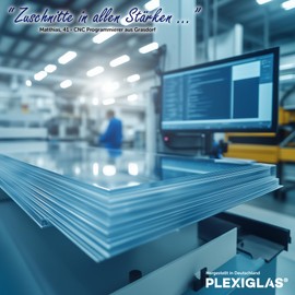 PLEXIGLAS Zuschnitte 10 x 15 cm im 10er Pack, transparentes Acrylglas, polierte Kanten, PMMA Bauglas Scheibe, Kunststoffplatte, verschiedene Größen – Hergestellt in Deutschland (Materialstärke 2.0 mm)