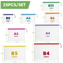 25pcs Mesh Zipper Pouch Bags for Organization and Storage,Toy Storage Bags,Zipper Pouch for Classroom Organization, Storage Bag Suitable for Classroom,Travel and Home