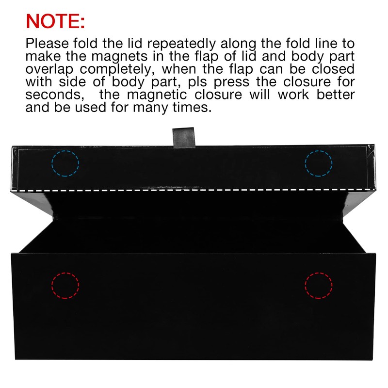 Aimyoo Aimyoo 1 Pack Black Collapsible Gift Box with Magnetic