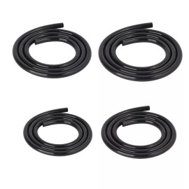 Lencool Racing Silicone Vacuum Tubing Hose 4mm 6mm 8mm 12mm ID 5FT 130PSI Hose Black 4 Rolls